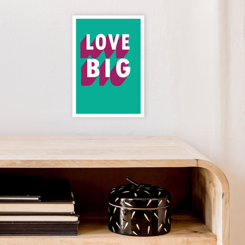 Love Big Shadow  Art Print by Pixy Paper A4 Black Frame