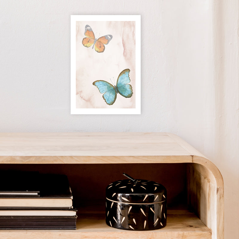 Butterflies Exotic  Art Print by Pixy Paper A4 Black Frame
