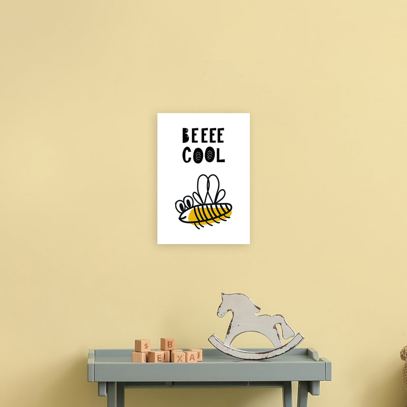 Bee Cool Animal Pop  Art Print by Pixy Paper A4 Black Frame