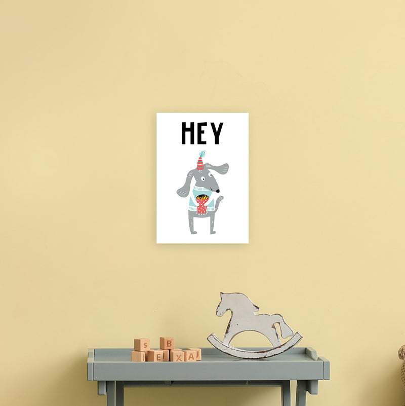 Hey Animal Pop  Art Print by Pixy Paper A4 Black Frame