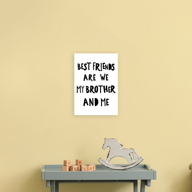 Best Friends  Art Print by Pixy Paper A4 Black Frame