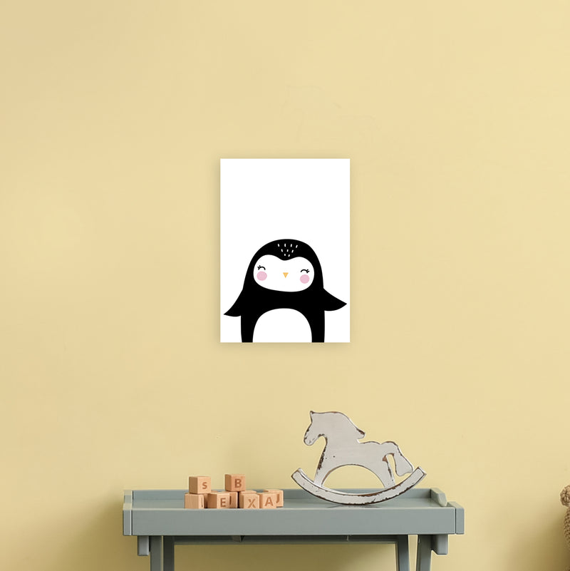 Penguin  Art Print by Pixy Paper A4 Black Frame