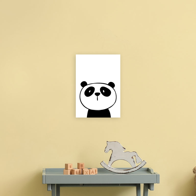Panda  Art Print by Pixy Paper A4 Black Frame