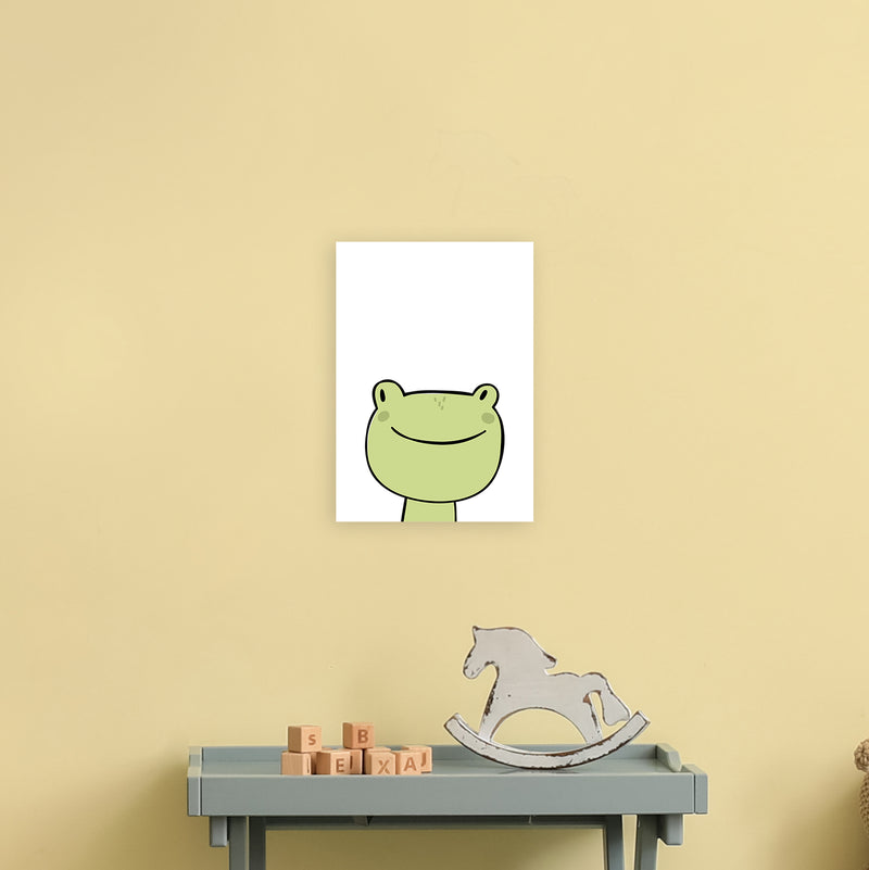 Frog  Art Print by Pixy Paper A4 Black Frame