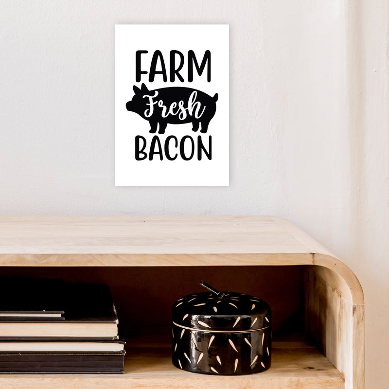 Farm Fresh Bacon  Art Print by Pixy Paper A4 Black Frame