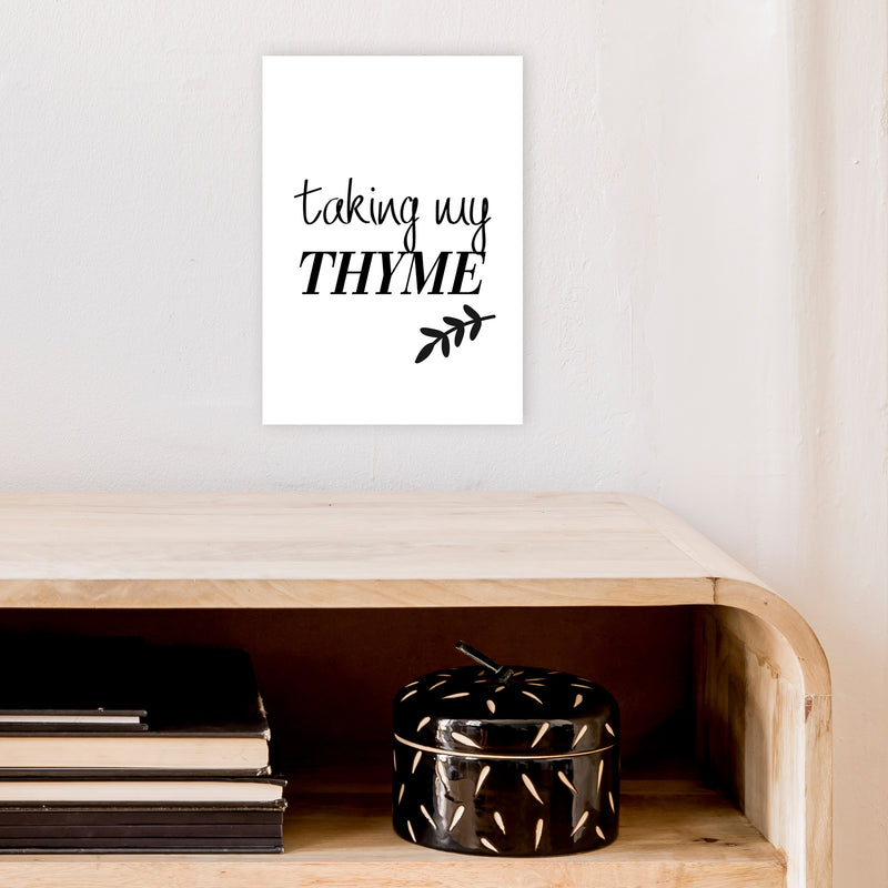 Taking My Thyme  Art Print by Pixy Paper A4 Black Frame