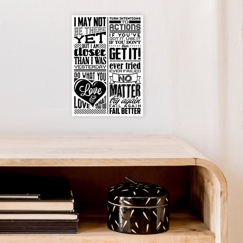 I May Not Be There Yet Vintage  Art Print by Pixy Paper A4 Black Frame