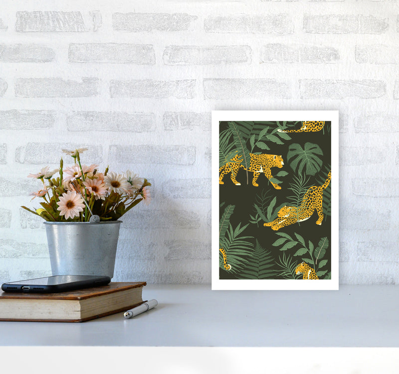Wild Collection Cheetah Art Print by Pixy Paper A4 Black Frame