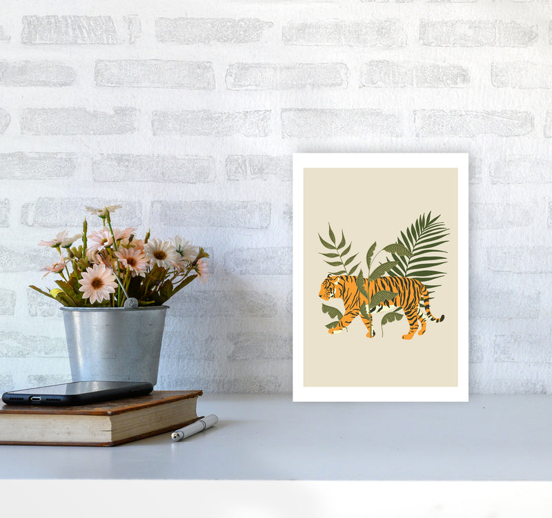 Wild Collection Tiger Art Print by Pixy Paper A4 Black Frame
