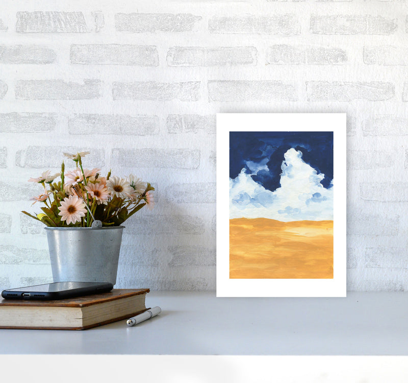 Horizon Abstract Clouds  Art Print by Pixy Paper A4 Black Frame