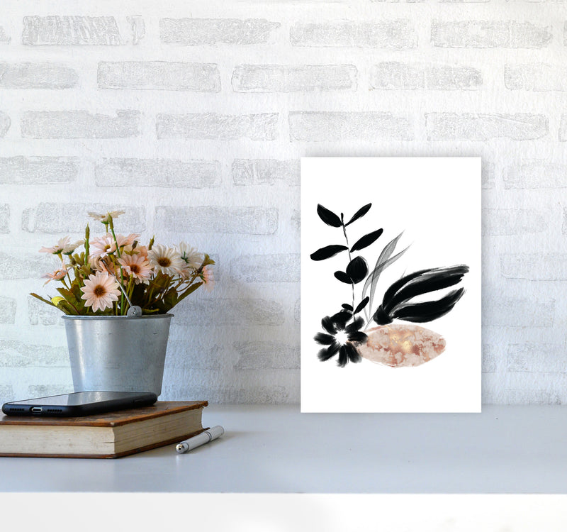Delicate Floral 03 Art Print by Pixy Paper A4 Black Frame
