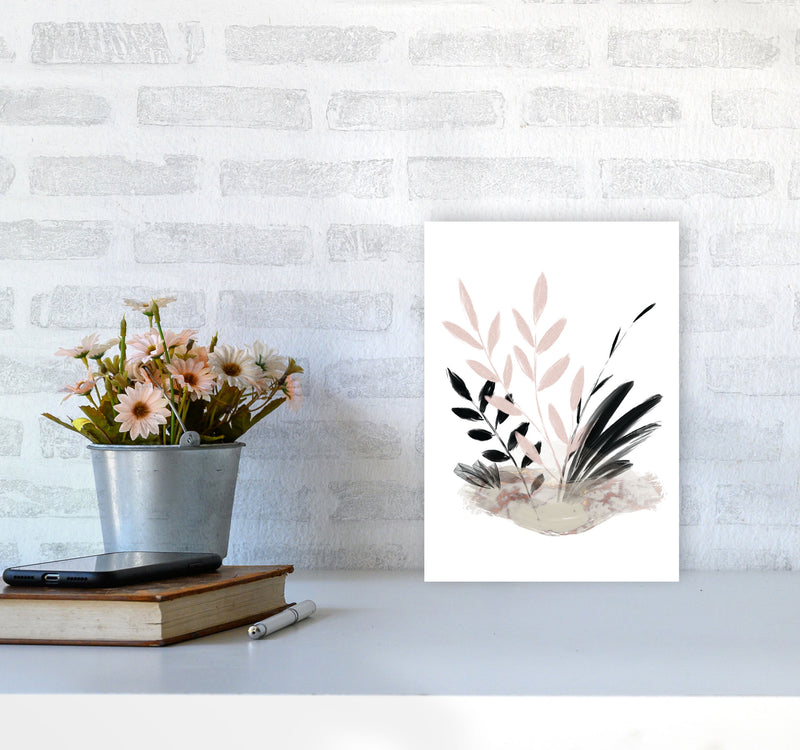 Delicate Floral 05 Art Print by Pixy Paper A4 Black Frame