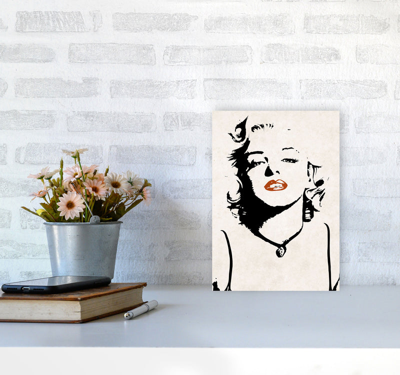 Autumn Marilyn abstract Art Print by Pixy Paper A4 Black Frame