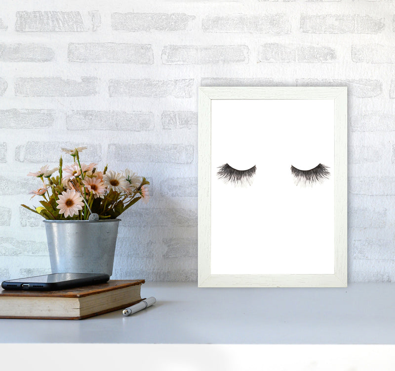 Eyelashes Modern Print A4 Oak Frame
