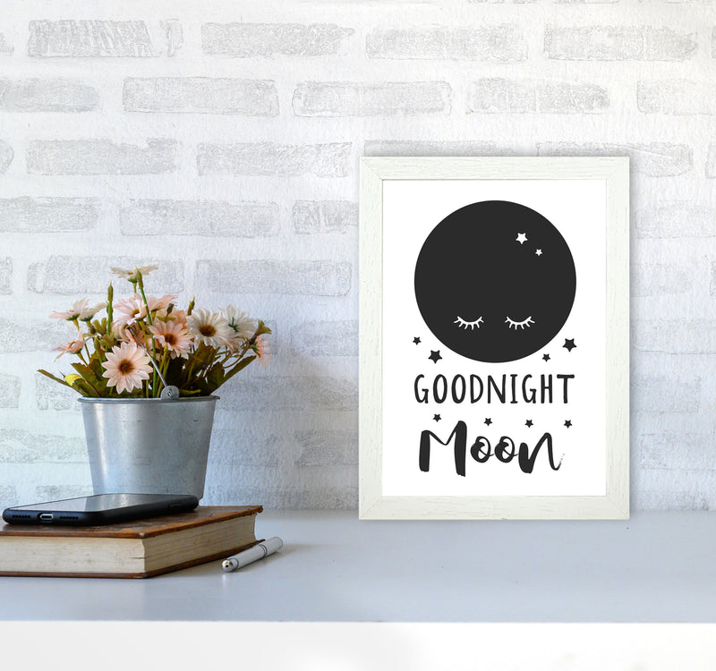 Goodnight Moon Black Framed Nursey Wall Art Print A4 Oak Frame