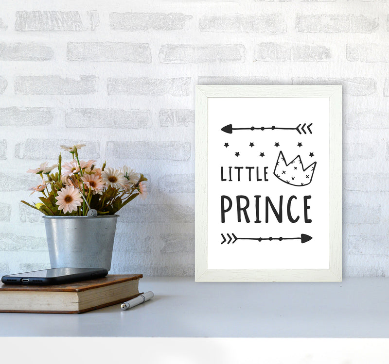 Little Prince Black Framed Nursey Wall Art Print A4 Oak Frame