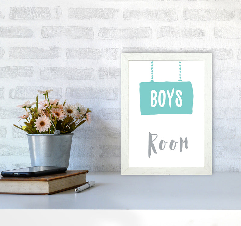 Boys Room Mint Framed Nursey Wall Art Print A4 Oak Frame