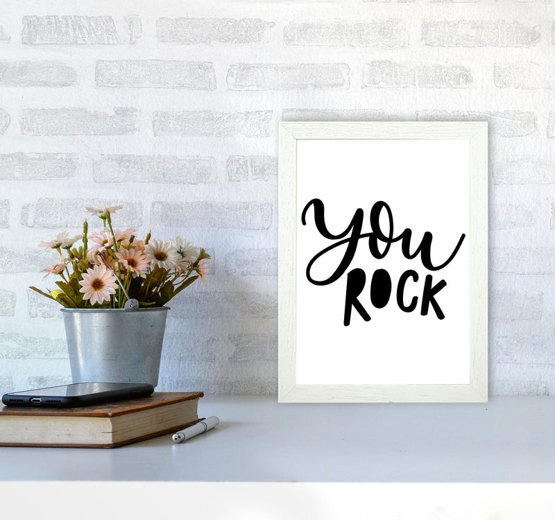 You Rock Modern Print A4 Oak Frame