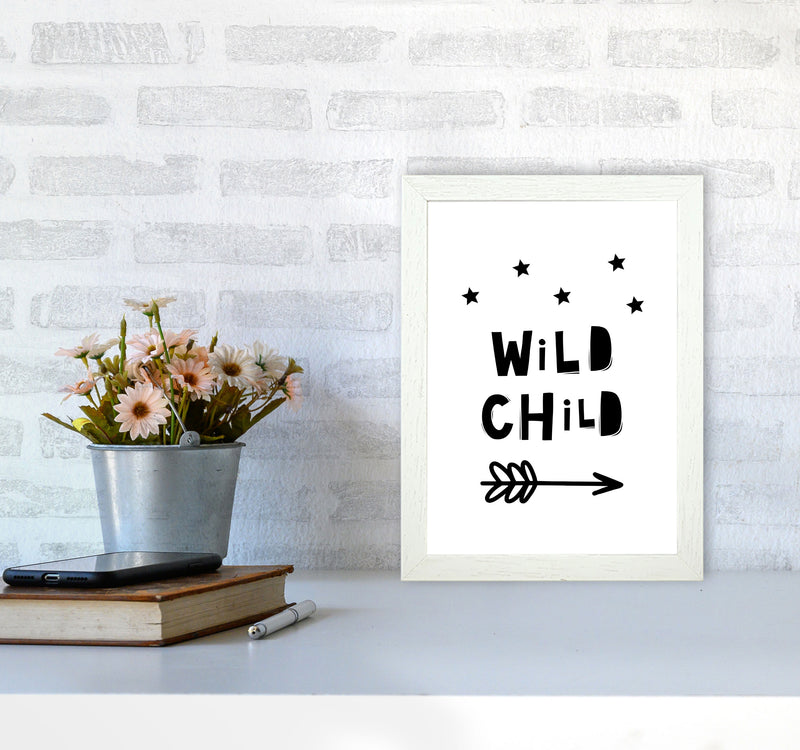 Wild Child Scandi Modern Print A4 Oak Frame