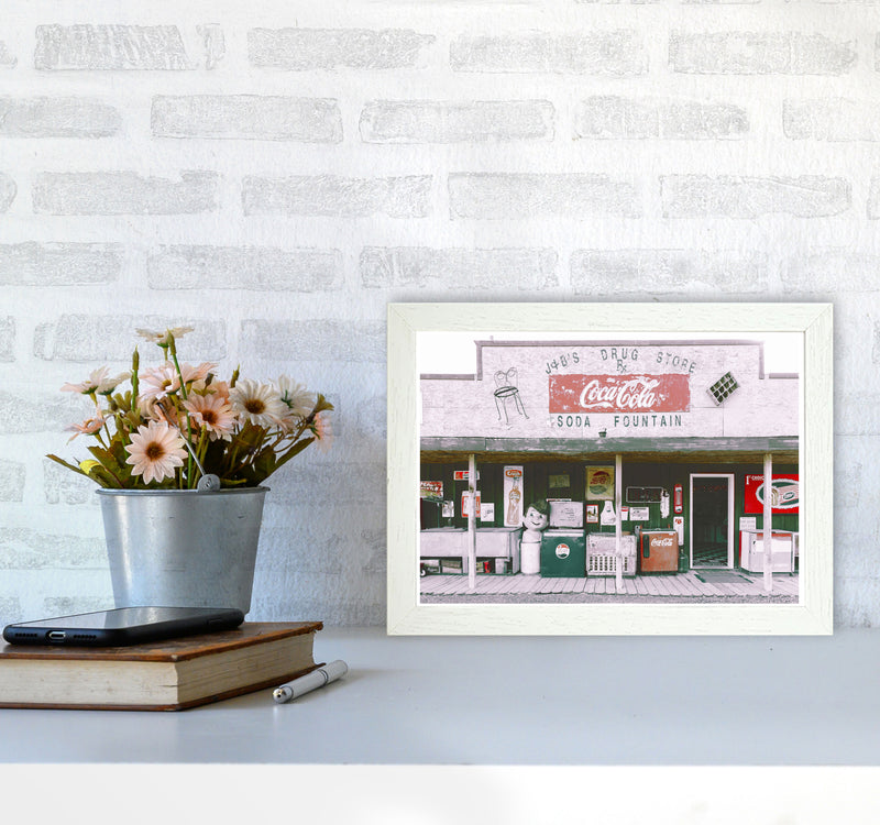 Coca Cola Shop Modern Print A4 Oak Frame