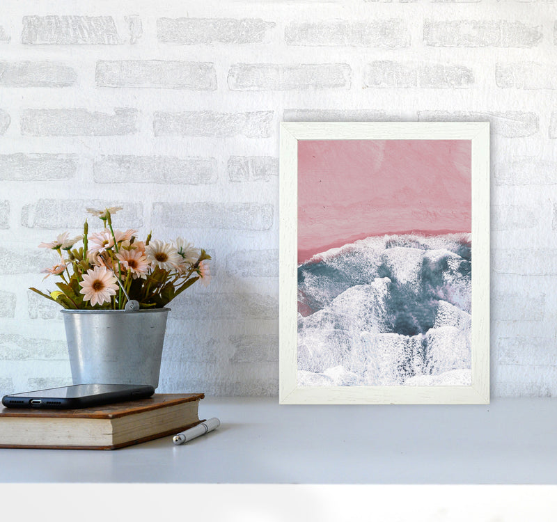 Pink Sand Modern Print, Framed Botanical & Nature Art Print A4 Oak Frame