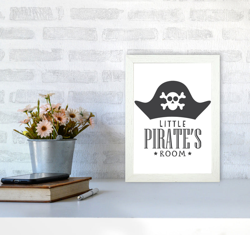 Little Pirates Room Framed Nursey Wall Art Print A4 Oak Frame