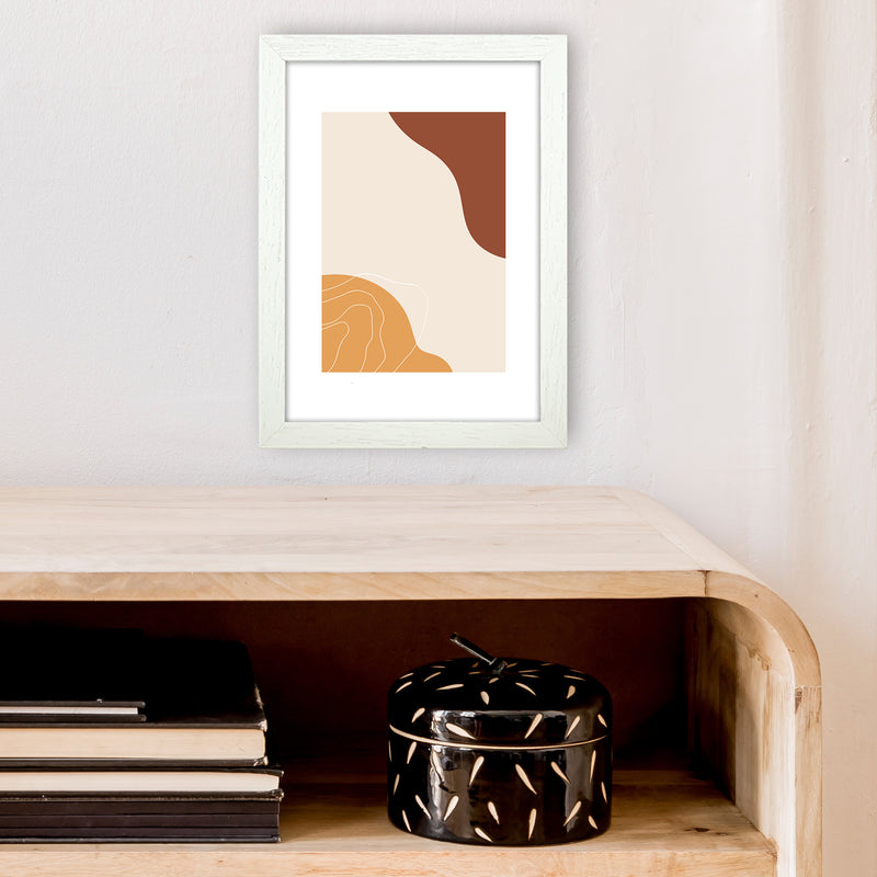 Mica Sand Abstract N27  Art Print by Pixy Paper A4 Oak Frame