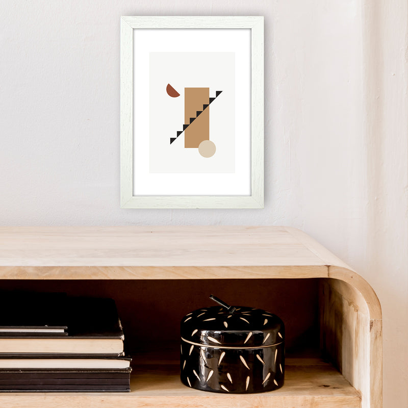 Mica Sand Stairs N22  Art Print by Pixy Paper A4 Oak Frame