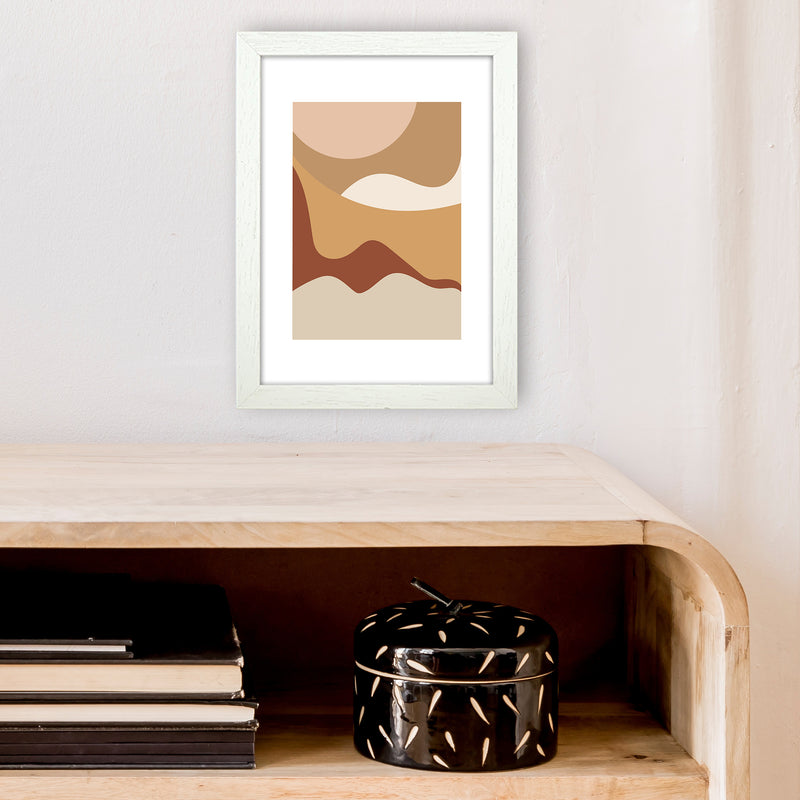 Mica Sand Dunes N25  Art Print by Pixy Paper A4 Oak Frame