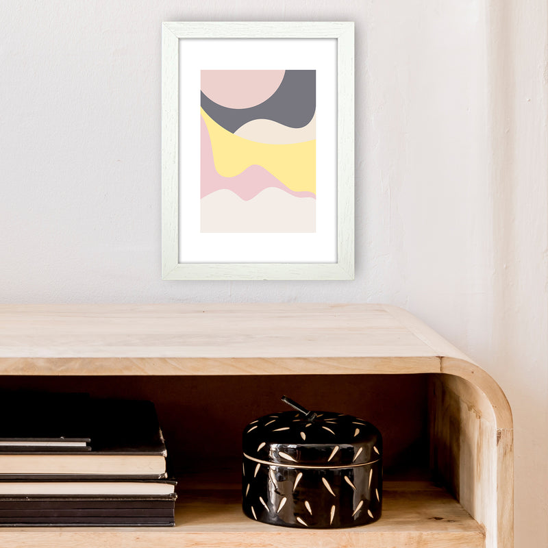 Mila Pink Dunes N15  Art Print by Pixy Paper A4 Oak Frame