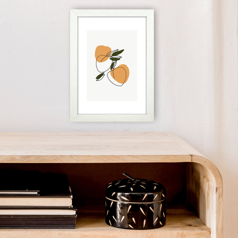 Mica Apricots N3  Art Print by Pixy Paper A4 Oak Frame