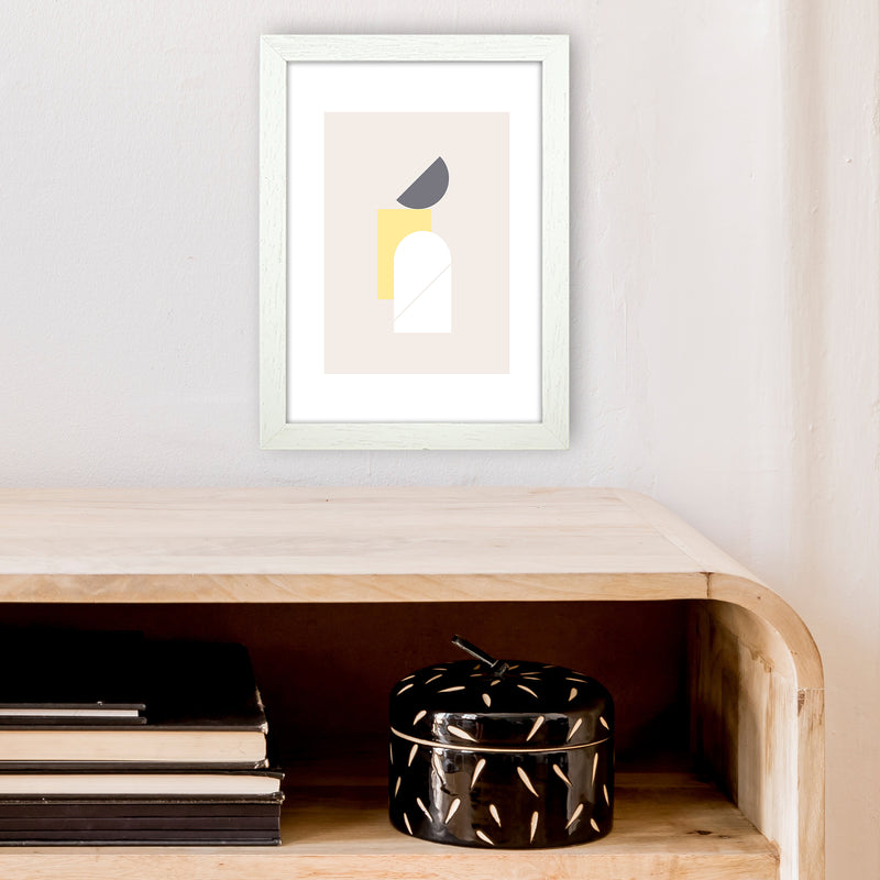 Mila Abstract N11  Art Print by Pixy Paper A4 Oak Frame