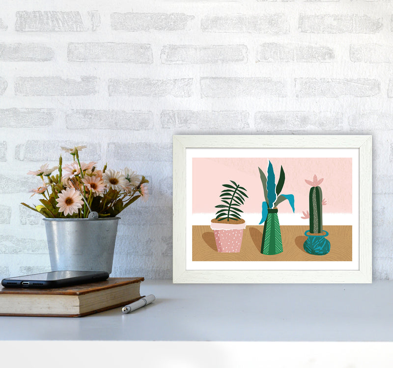 Plant Collection Jungle Abstract  Art Print by Pixy Paper A4 Oak Frame