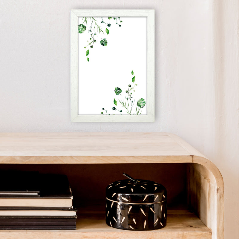 Top And Bottom Plants Exotic  Art Print by Pixy Paper A4 Oak Frame