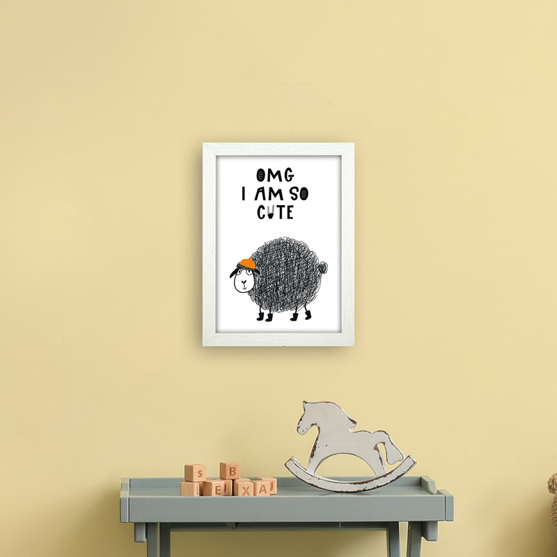 Omg I Am So Cute Animal Pop  Art Print by Pixy Paper A4 Oak Frame