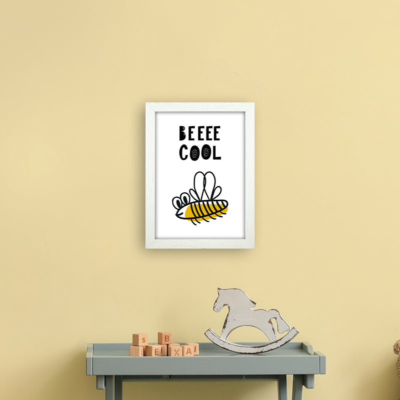 Bee Cool Animal Pop  Art Print by Pixy Paper A4 Oak Frame