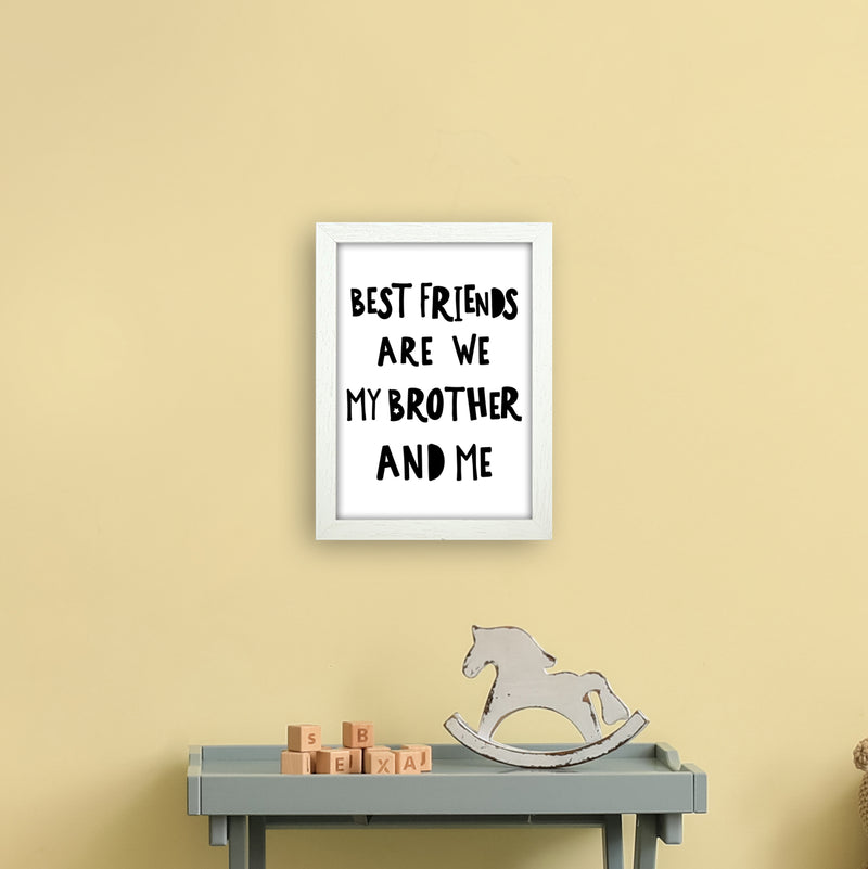 Best Friends  Art Print by Pixy Paper A4 Oak Frame