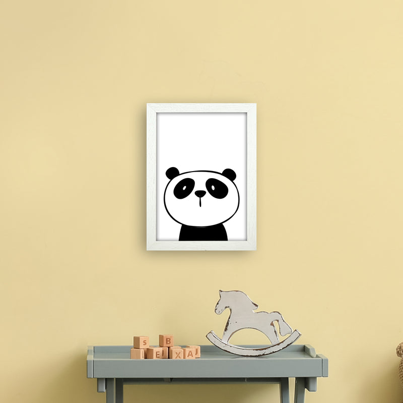 Panda  Art Print by Pixy Paper A4 Oak Frame