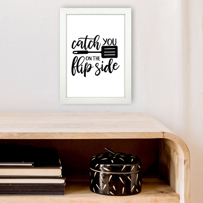 Catch You On The Flip Side  Art Print by Pixy Paper A4 Oak Frame