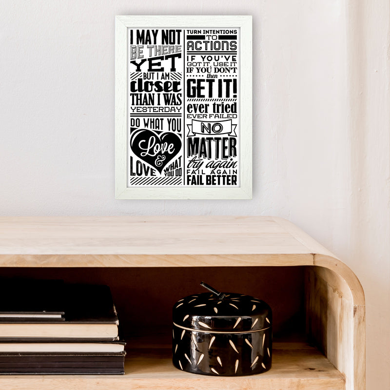 I May Not Be There Yet Vintage  Art Print by Pixy Paper A4 Oak Frame