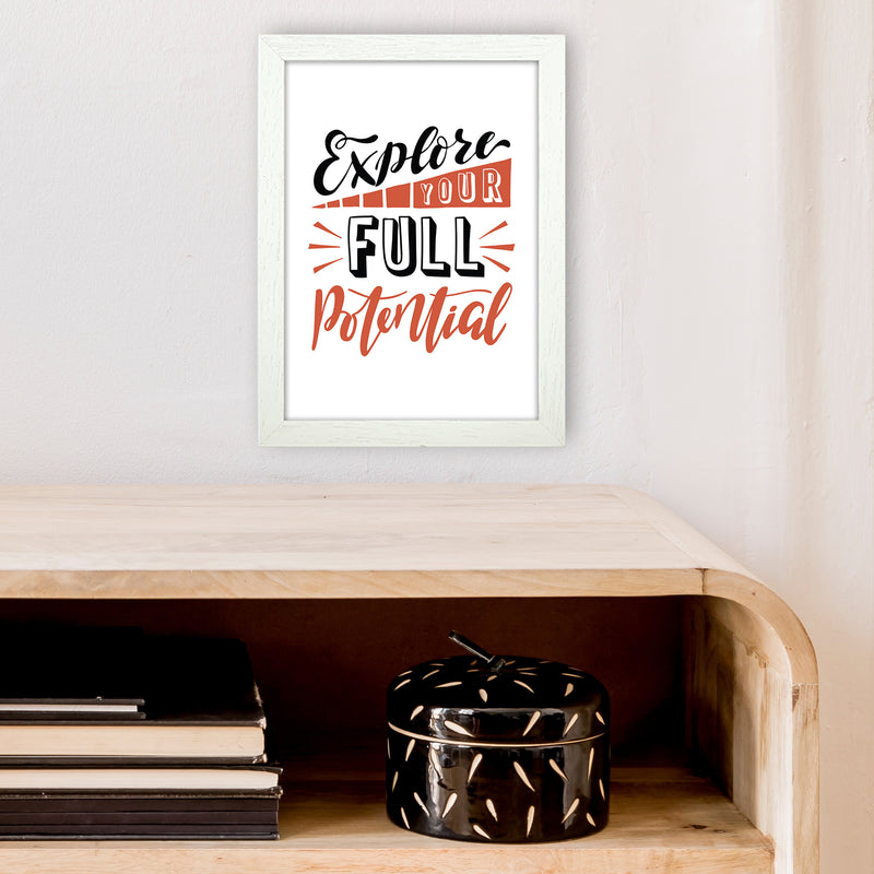 Explore Your Full Potential  Art Print by Pixy Paper A4 Oak Frame