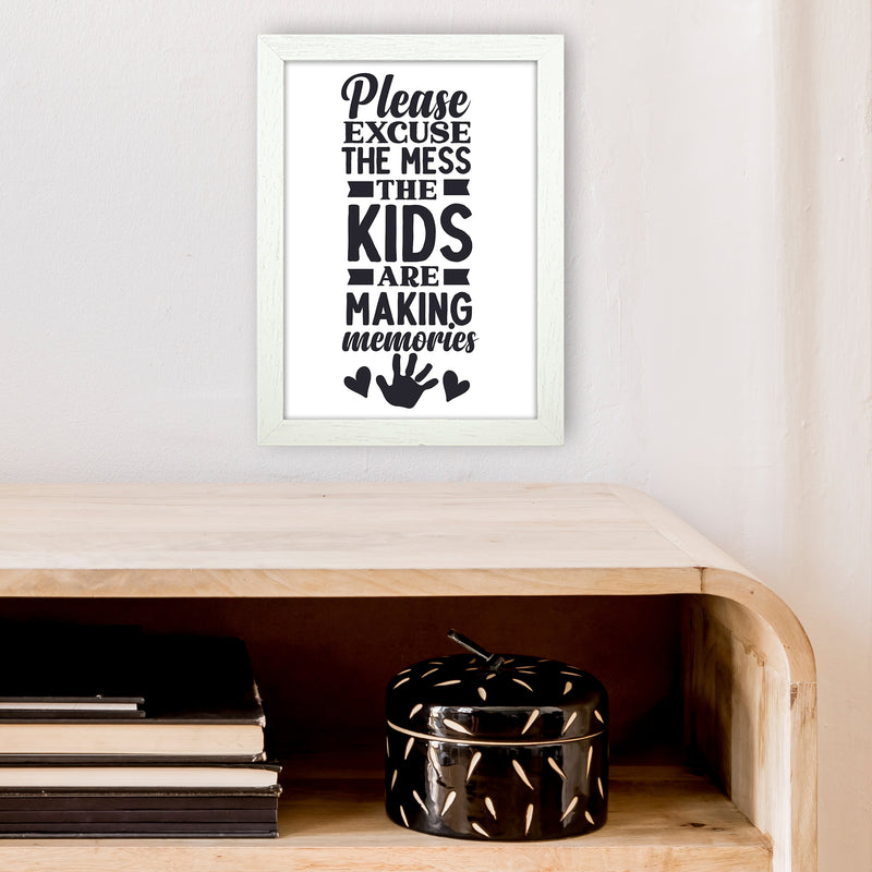 Please Excuse The Mess  Art Print by Pixy Paper A4 Oak Frame