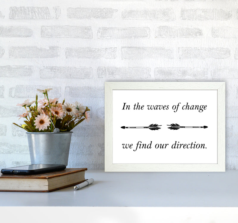 In The Waves Of Change  Art Print by Pixy Paper A4 Oak Frame