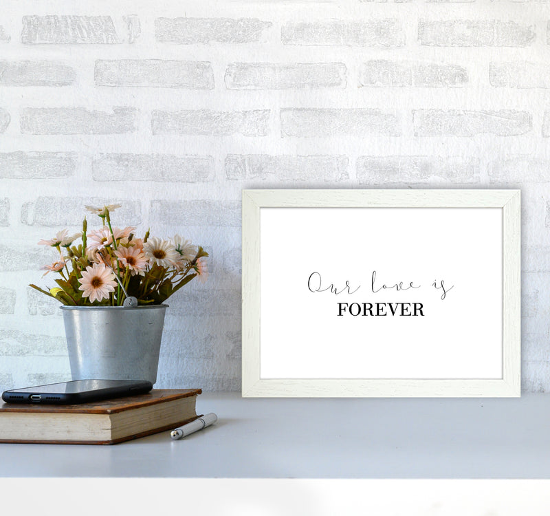 Our Love Is Forever  Art Print by Pixy Paper A4 Oak Frame