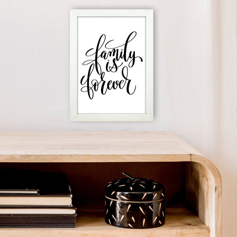 Family Is Forever  Art Print by Pixy Paper A4 Oak Frame