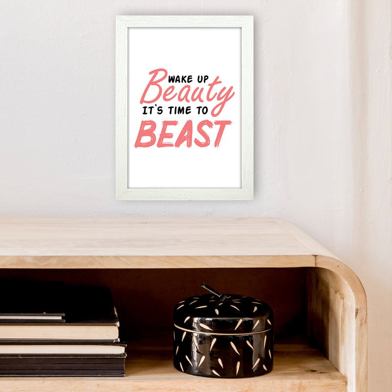 Wake Up Beauty  Art Print by Pixy Paper A4 Oak Frame