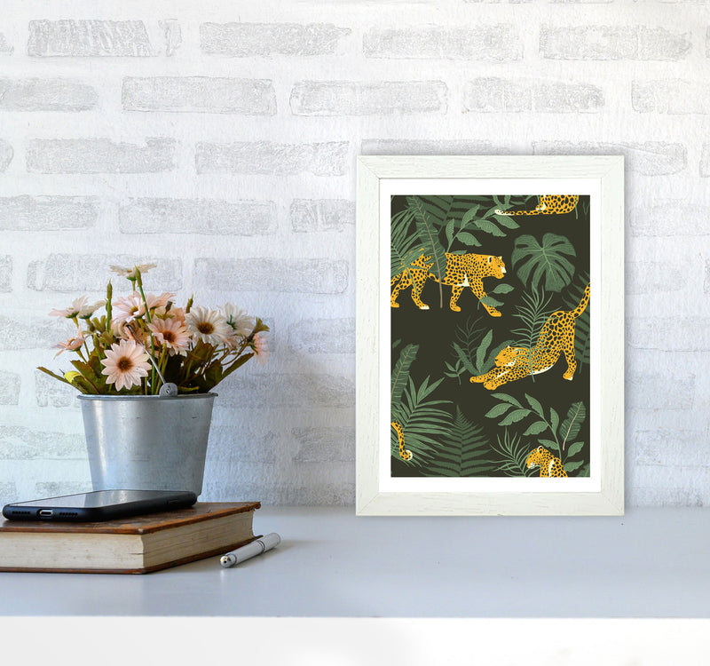 Wild Collection Cheetah Art Print by Pixy Paper A4 Oak Frame