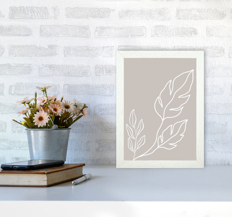 Inspired Stone Plant Silhouette Art Print by Pixy Paper A4 Oak Frame