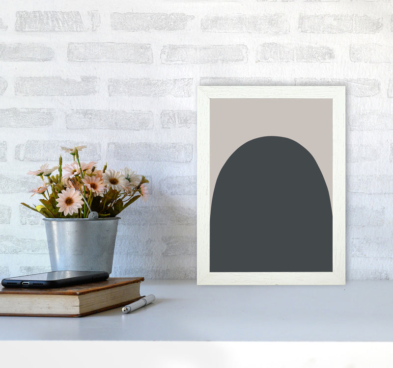 Inspired Off Black and Stone Hill Art Print by Pixy Paper A4 Oak Frame