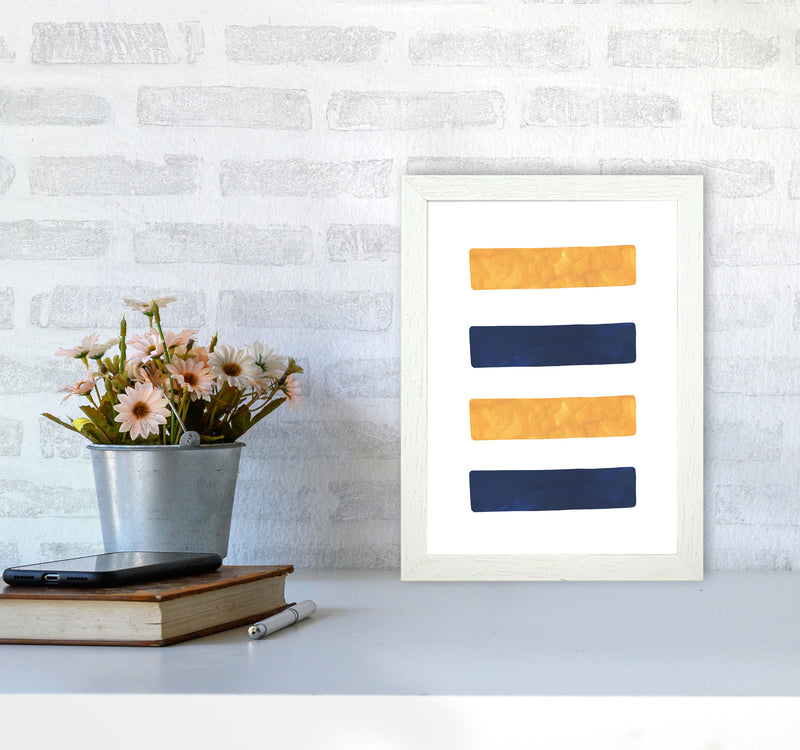 Horizon Abstract Lines  Art Print by Pixy Paper A4 Oak Frame